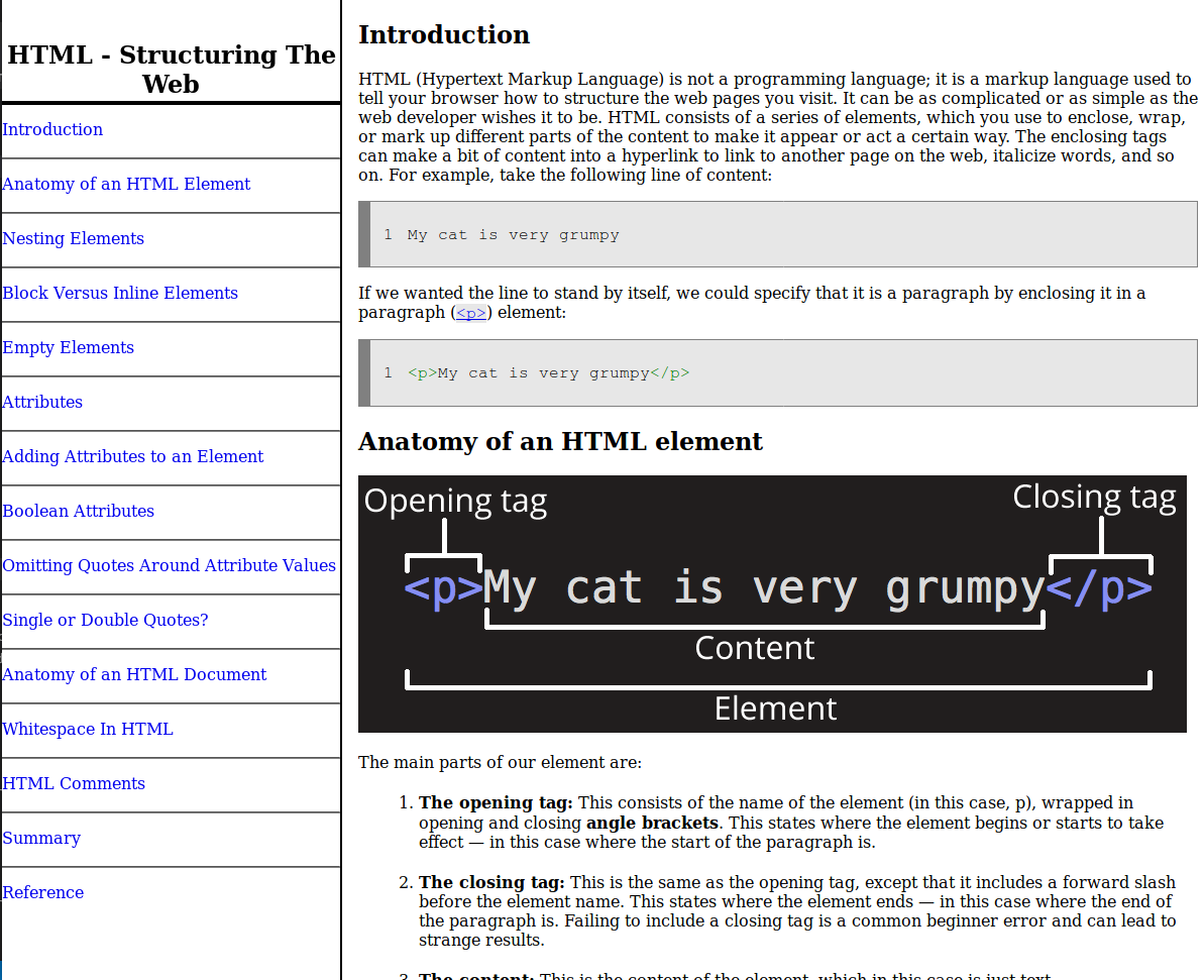 HTML Technical Documentation