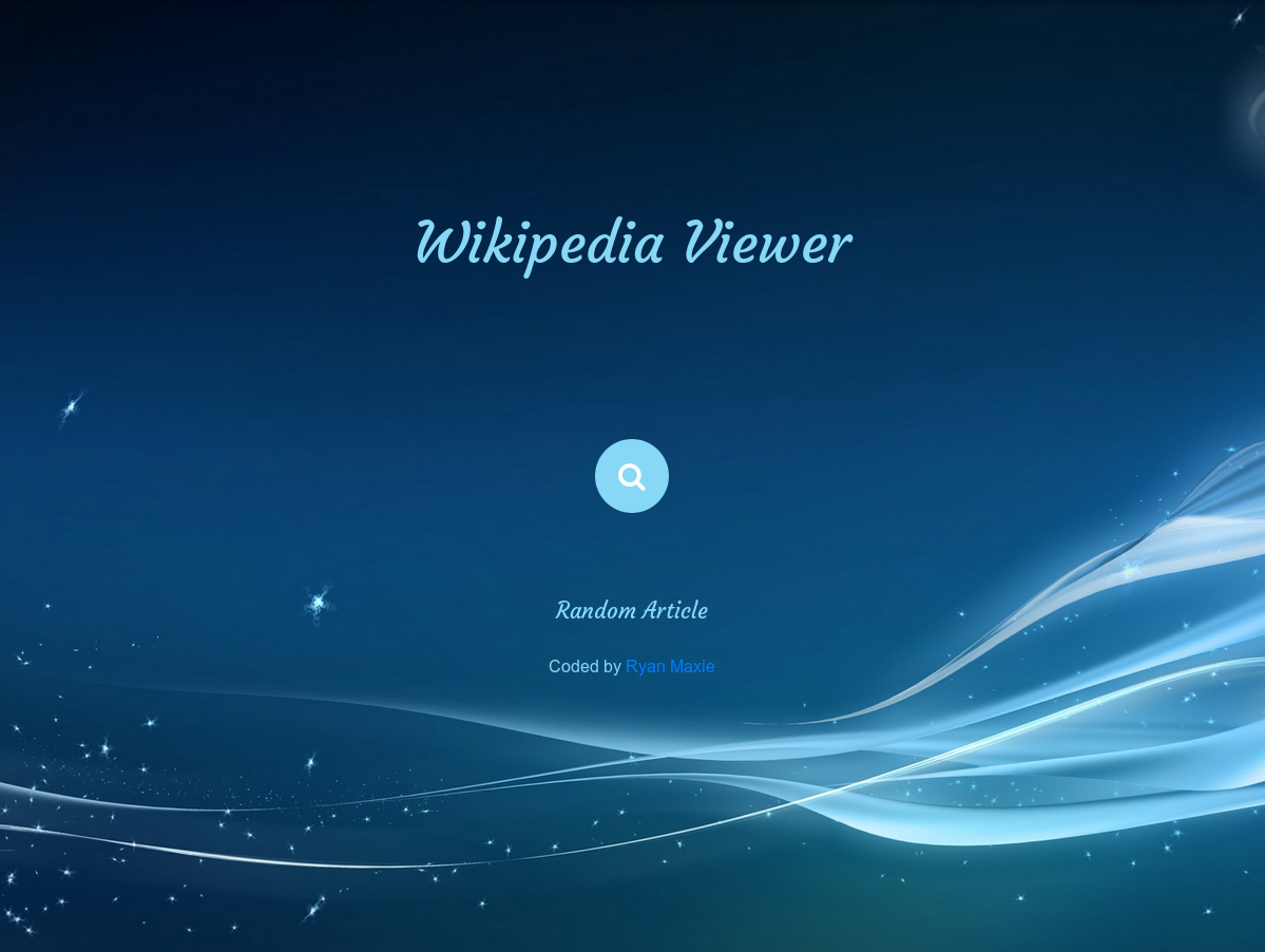 Wikipedia Viewer Web App